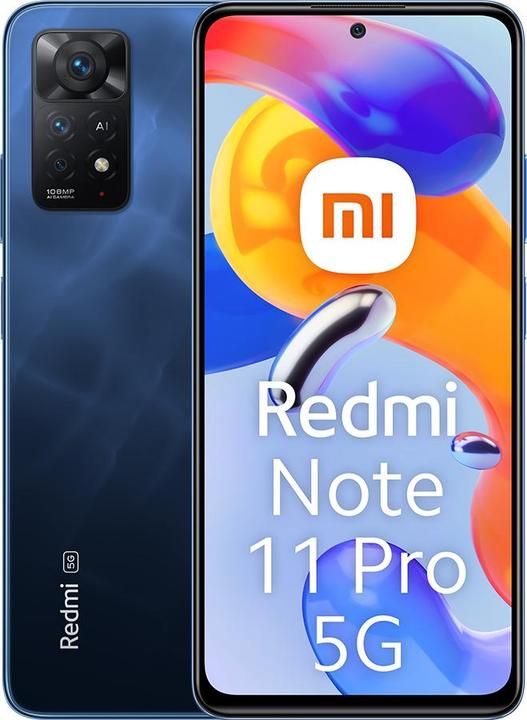 Produktbild Xiaomi Redmi Note 11 Pro 5G (8GB) (128 GB, Atlantic Blue, 6.67", Hybrid Dual SIM, 108 Mpx, 5G)