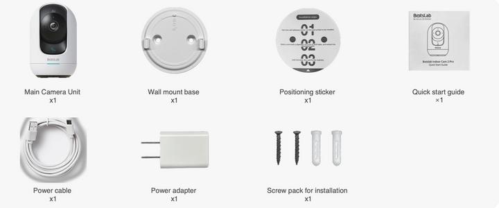 Produktbild Botslab Indoor Camera 2 Pro, 2.4GHz /5GHz Wi-Fi, Multi-scenes AI recognition, One-Touch Calls, 360° (2880 x 1620 Pixels)