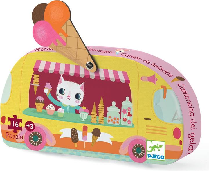 Djeco Puzzle Der Eiscremewagen (16 Teile)