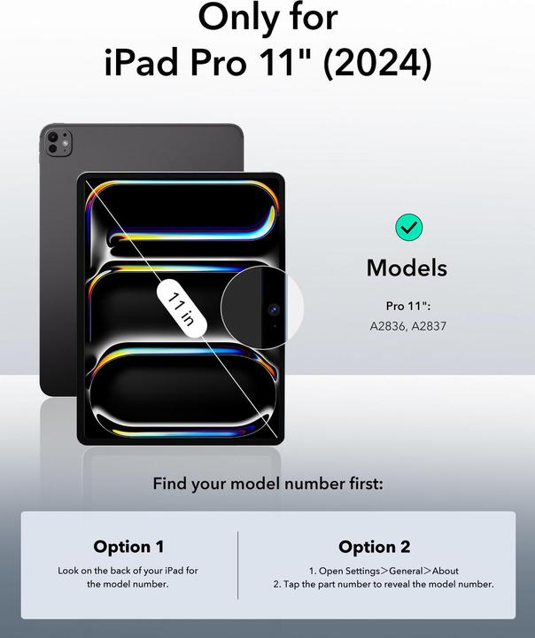 Actual product image ESR Rebound Magnetic Case (iPad Air 10.9 (2022), iPad Air 11 2024 (M2), IPad Air 10.9 (2020), IPad 11" (2018/2020/2021))