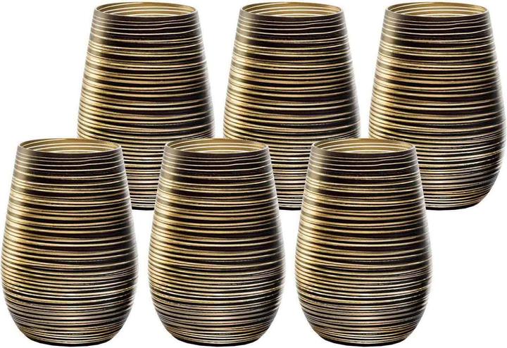 Image du produit Stölzle Twister meets Elements Longdrinkbecher 465ml, Schwarz-Gold (0.47 l, 1 x)