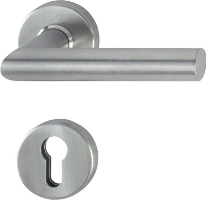 Actual product image Hoppe Rosette half-set Amsterdam E1400Z/42/42S stainless steel F69 square 8 mm for combination guard (Door rosette)