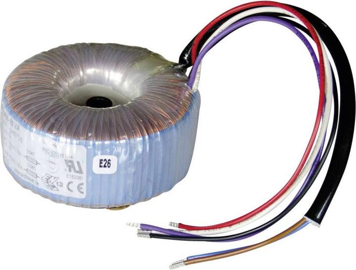 Actual product image Sedlbauer 825021 Toroidal transformer 1 x 230 V 2 x 15 V/AC 75 VA 2.50 A