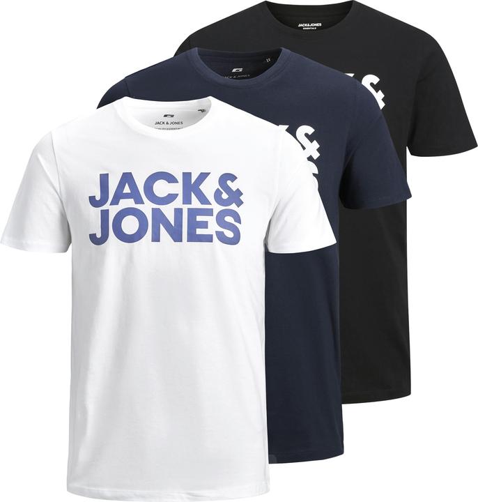 Actual product image Jack & Jones Jjecorp Logo Tee Ss O-Neck 3pk Mp Noos (M)