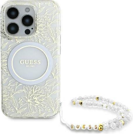 Produktbild Guess GUHMP16XHCPOFPH iPhone 16Pro Max 6.9" biały/white hardcase IML Flowers Allover Electro With Pe (Apple iPhone 16 Pro Max)