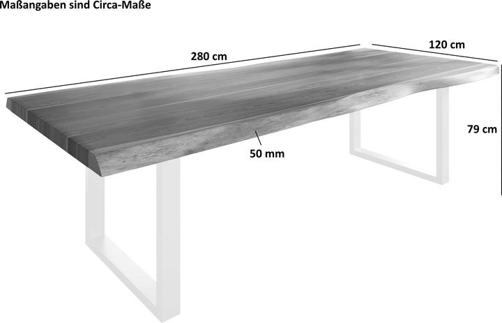 Produktbild SAM TITAN Baumkante massiv Akazie (280 x 120 x 79 cm)