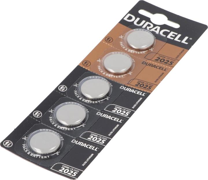 Image du produit Duracell Pile DL2025, CR2025, blister de 5 pièces (5 pcs, CR2025)