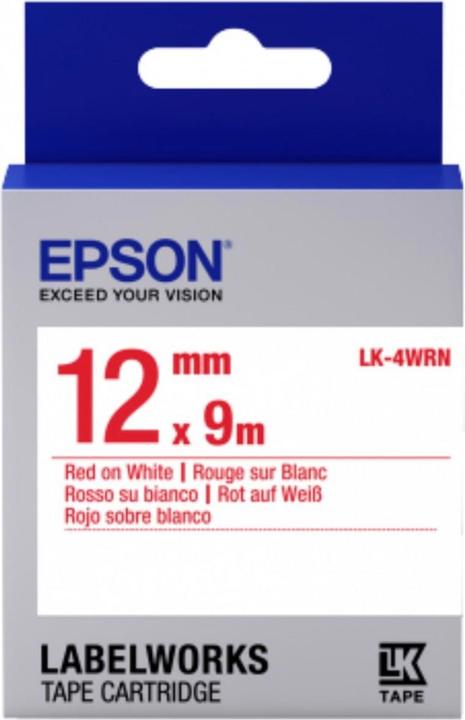 Epson Etikettenkassette Lk-4wrn (1.20 cm, Rot)
