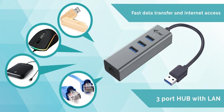 Immagine prodotto i-tec U3METALG3HUB (USB-A, 3 Porti)