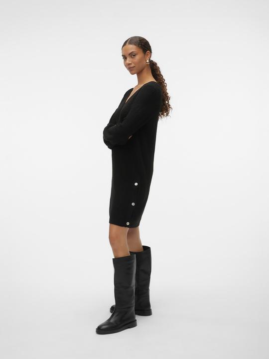 Actual product image Vero Moda VMTINI LS V-NECK SHORT DRESS BOO Knitted Dress (XS)