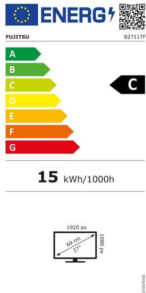 Energy Label Fujitsu B2711 TE FHD (1920 x 1080 pixels, 27")