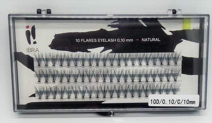 Actual product image Ibra Tufts Of False Eyelashes 0.10 C-10Mm (Artificial eyelashes)