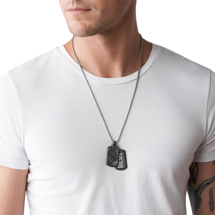 Produktbild Diesel Double Dogtags (Edelstahl, 65 cm)