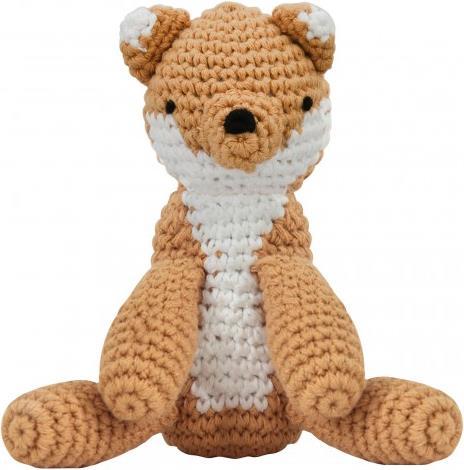 Actual product image Sebra Crocheted fox with sound (14 cm)