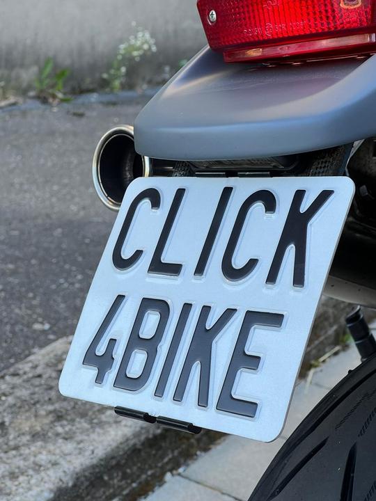 Image du produit 21cars Support de plaque d'immatriculation moto/scooter Click4Bike (Arrière, Format portrait)