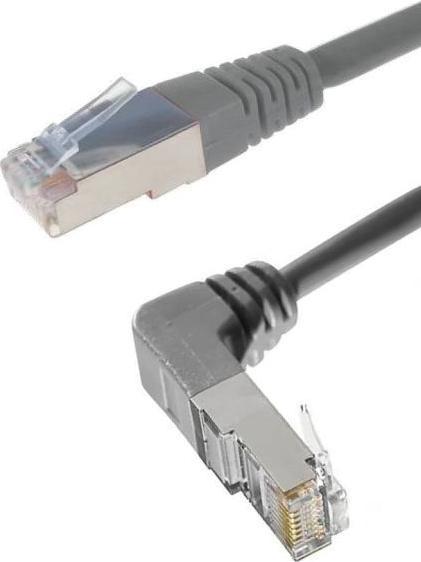 Actual product image Protect Expert Cordon RJ45 CAT 6A S/FTP coudé bas 1 côté gris - 1 m (S/FTP, CAT6a, 1 m)