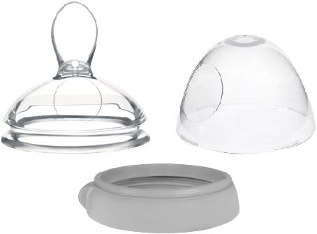 Image du produit Haakaa Kit de cuillères d'alimentation pour biberon Génération 3 - Gris