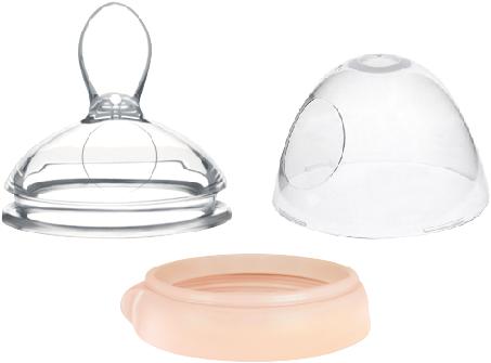 Image du produit Haakaa Kit de cuillères d'alimentation pour biberon Génération 3 - Peach