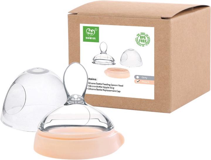 Image du produit Haakaa Kit de cuillères d'alimentation pour biberon Génération 3 - Peach
