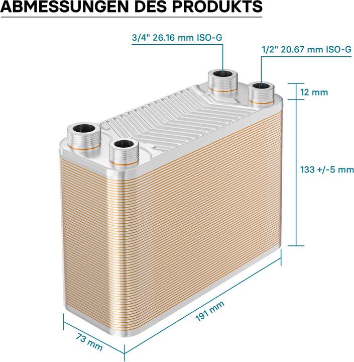 Actual product image Wiltec Wärmetauscher