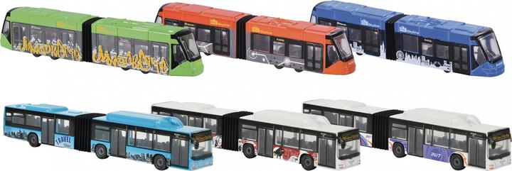 Immagine prodotto Majorette Man City Bus e Siemens Avenio Tram