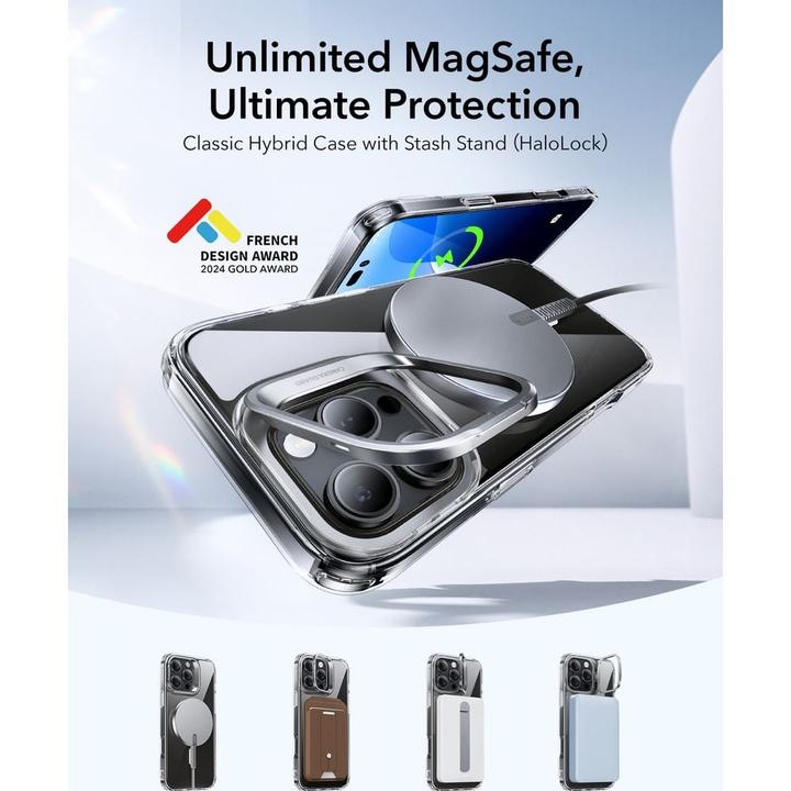 Actual product image ESR Classic Hybrid HaloLock Case mit Stash Stand (Apple iPhone 16 Pro Max)