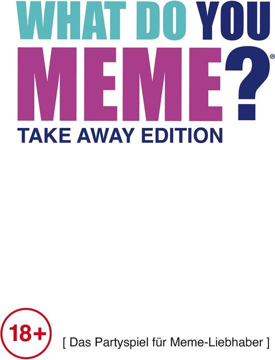 Actual product image What Do You Meme? - Take Away Edition (d) (German)