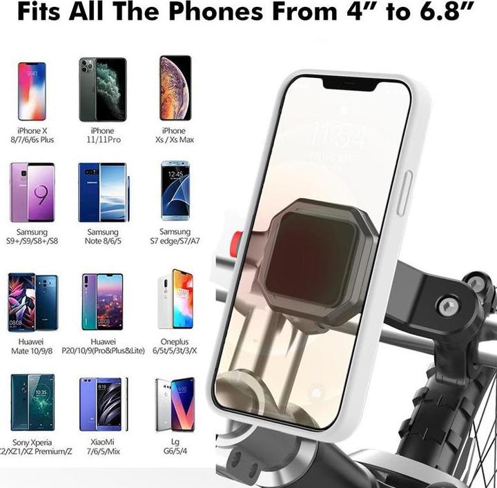 Actual product image PhoneLook Quick Lock smartphone holder for bike and motorbike with quick release function