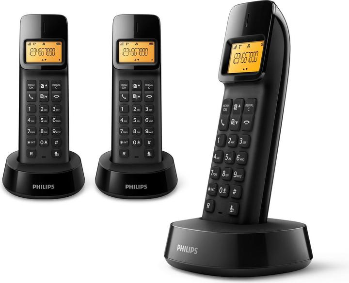 Produktbild Philips D1403 - Trio DECT telefoon - Zwart
