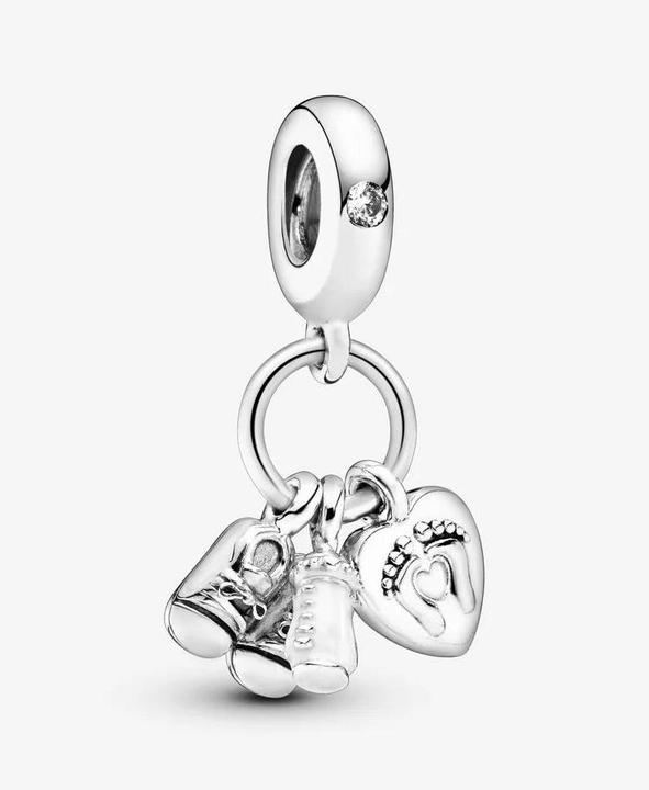 Image du produit Pandora Chaussures Bébé Bouteille et Coeur (Argent 925)