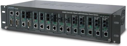 Actual product image Planet Media Converter Chassis 15 Slots with Redundant Power Option Rack Mount (Media converter)