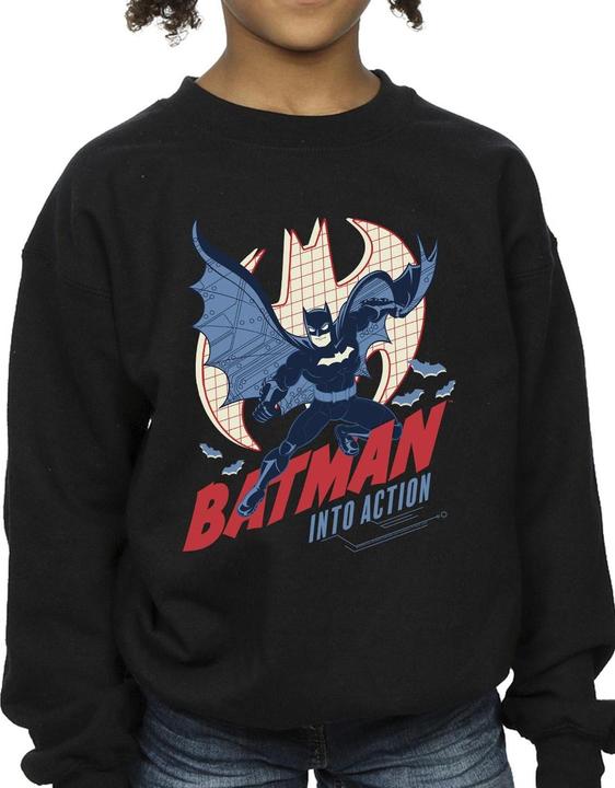 Actual product image Girls Batman Into Action Sweatshirt (116)