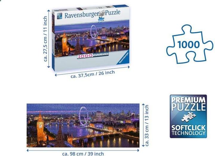 Actual product image Ravensburger London by night panorama puzzle (1000 pieces)