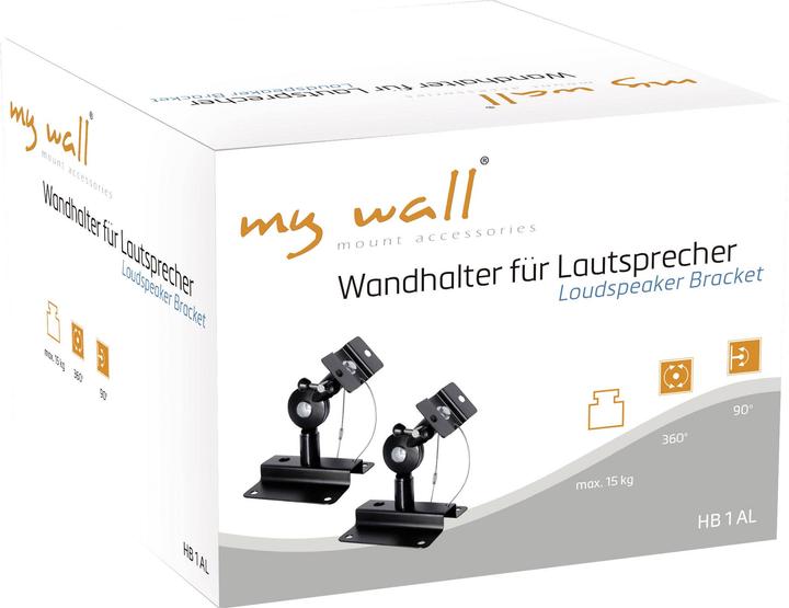 Immagine prodotto myWall HB1A (1 coppia, Installazione a parete, Inclinabile, Perno di rotazione)