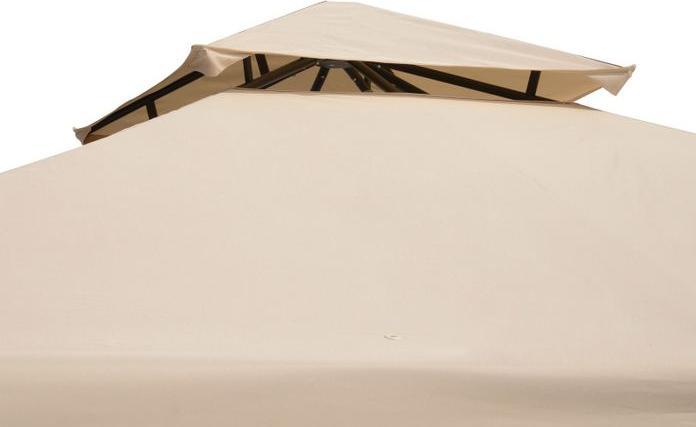 Immagine prodotto Swisshandel24 Padiglione da giardino Padiglione resistente alle intemperie con 4 ripiani Metallo + poliestere (298 cm, 298 cm)