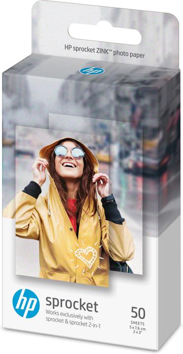 Image du produit HP Sprocket Fotopapier Zink (290 g/m², Photo (5x7.6cm), 50 x)