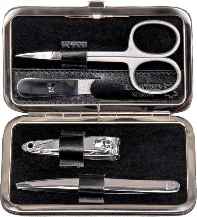 Actual product image Sacher TF100R.0104 - 4-piece manicure case manicure set black leather