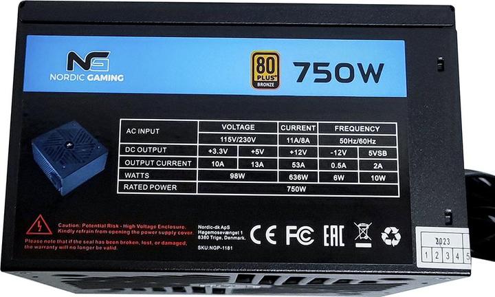 Immagine prodotto Nordic PSU DA GIOCO 750W (750 W)