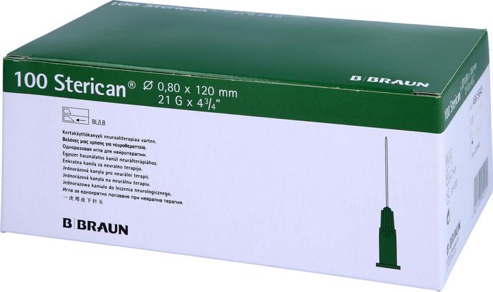 Produktbild B.Braun Nadel 21G 0.80 x 120mm grün Luer, 100 Stück