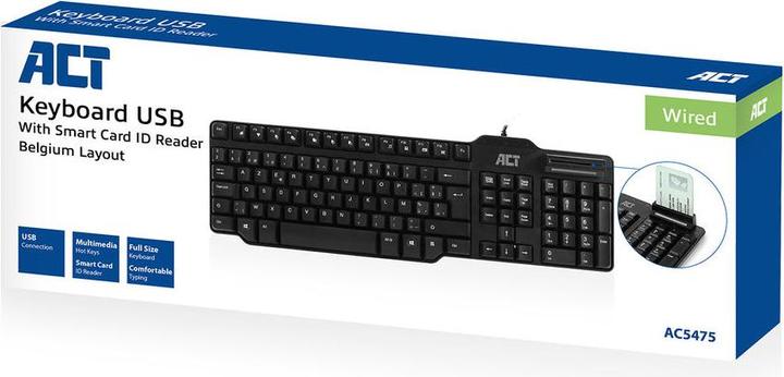 Produktbild Wired Keyboard with smart card reader (Azerty/BE layout) (BE, Kabelgebunden)
