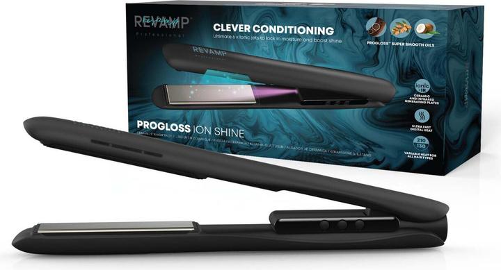 Immagine prodotto Revamp Progloss Ion Shine con la tecnologia ionica - 6 elementi ionici per una perfetta lucentezza del (Piastra per capelli)