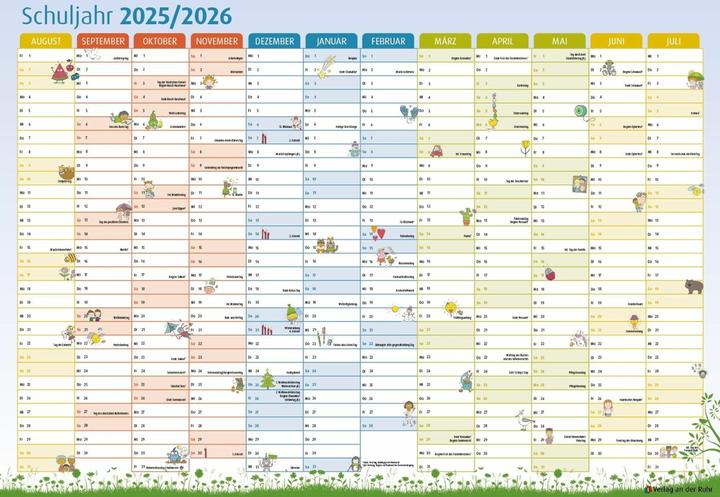 Der Schuljahres-Wandkalender 2025/2026, A1 (Tedesco)
