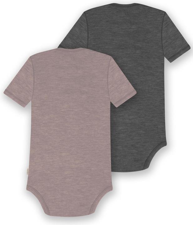 Image du produit Normani Lot de 2 body bébé mérinos manches courtes "Tauranga" - 9297 (68)