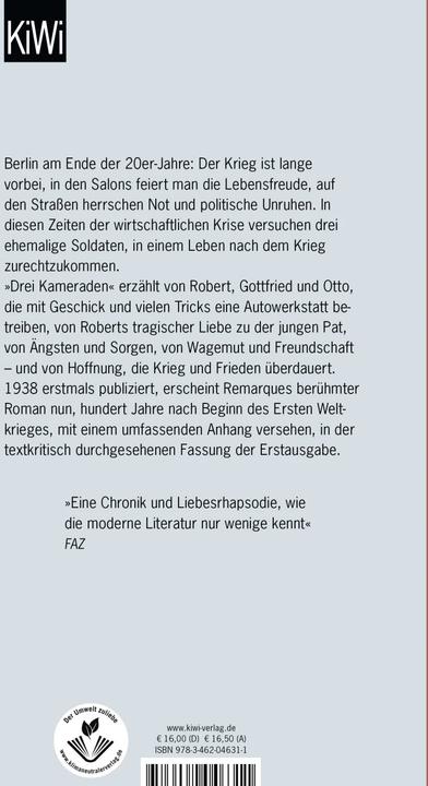 Image du produit Drei Kameraden (Allemand, E.M. Remarque, 2014)
