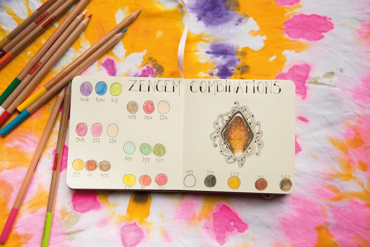 Actual product image Talens Coloring book 12 x 12 cm pastel pink (12 x 12 cm, Hardcover)