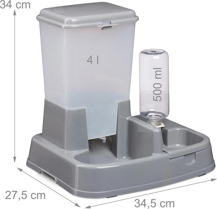 Immagine prodotto Relaxdays Distributore di cibo e acqua 2 in 1 (4 l)