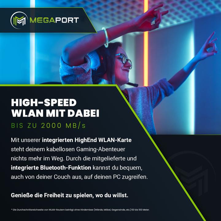 Produktbild Megaport High End Gaming PC AMD Ryzen 7 3700 (AMD Ryzen 7 5800X, 16 GB, 1000 GB)