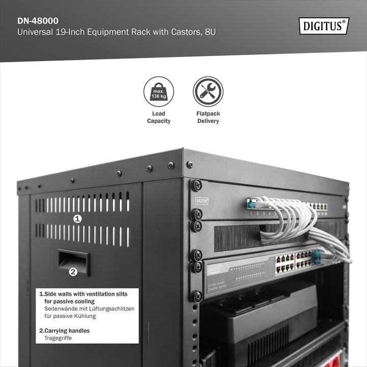 Produktbild Digitus DN-48000 (8 HE, 19 Zoll Rack)