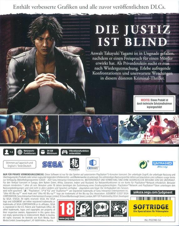 Immagine prodotto Sega Giudizio (PS5, DE)