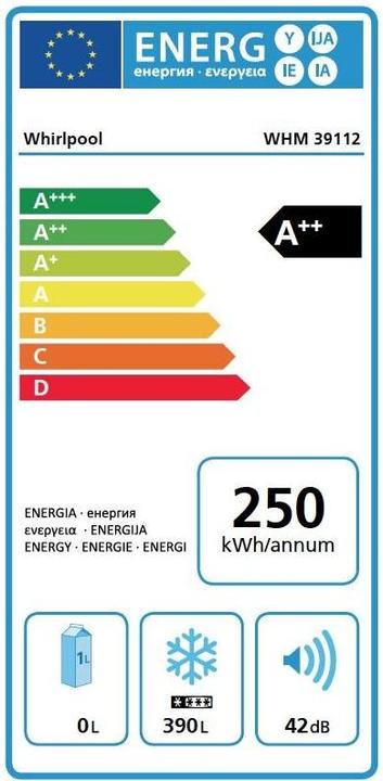 Energy Label Whirlpool Whm 39112 (Stand-alone, 390 l)